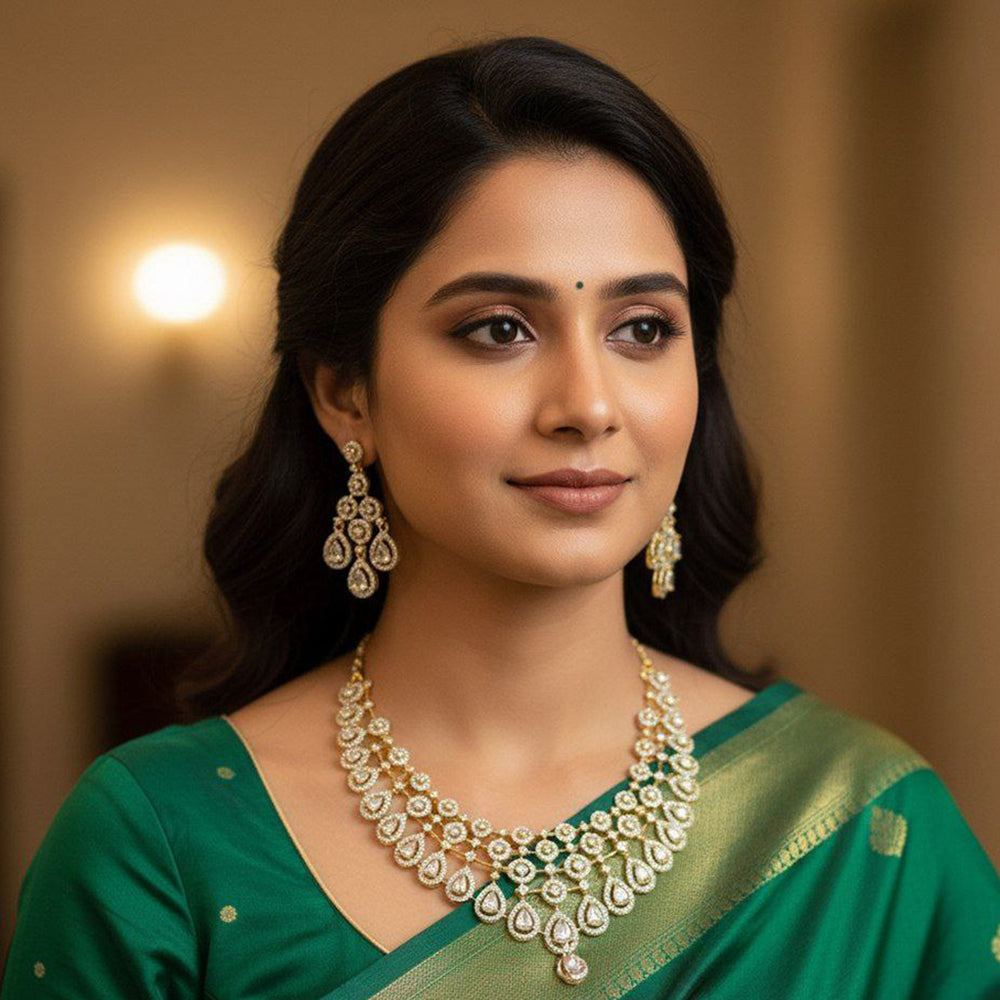 Aamrapali Luxury American Daimond Necklace Set