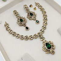 Aamrapali Shimmer Crystal Stone Austrian Stone Necklace Set