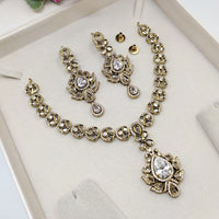 Aamrapali Shimmer Crystal Stone Austrian Stone Necklace Set