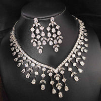 Aamrapali Dazzling American Diamond Necklace Set