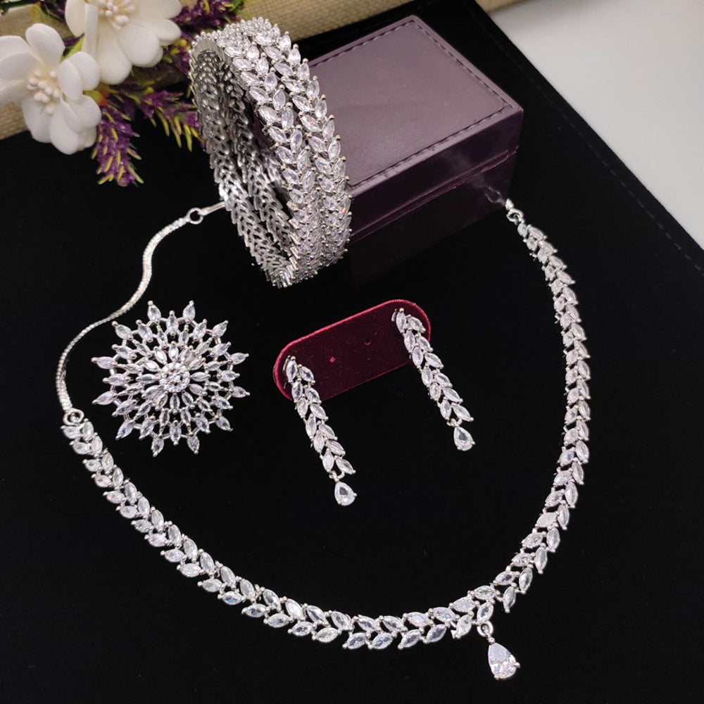 Aamrapali Dazzling American Diamond Combo Set