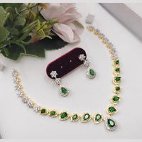 Aamrapali Luxe American Daimond And Austrian Necklace Set
