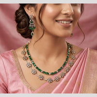 Aamrapali Luxe American Daimond And Austrian Necklace Set