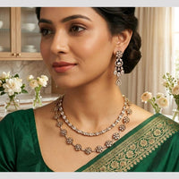 Aamrapali Luxe American Daimond And Austrian Necklace Set