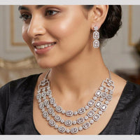 Aamrapali Luxe American Daimond And Austrian Necklace Set