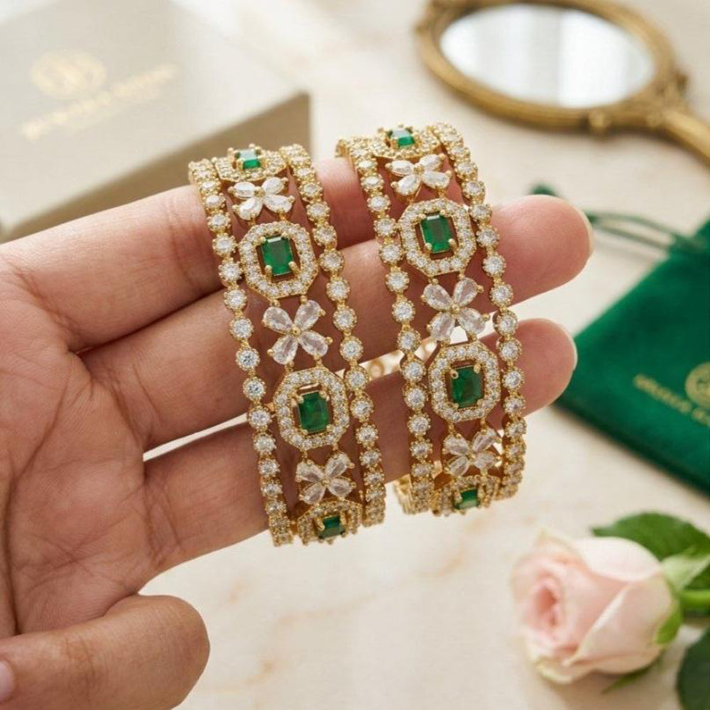 Aamrapali Classic Designer American Diamond Bangles Set for Party & Festive Wear