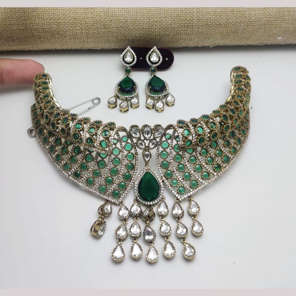 Aamrapali Exclusive American Daimond Choker Necklace Set
