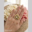 Aamrapali Shimmering Austrian Stone Fancy Statement Ring  