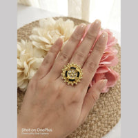 Aamrapali Shimmering Austrian Stone Fancy Statement Ring  