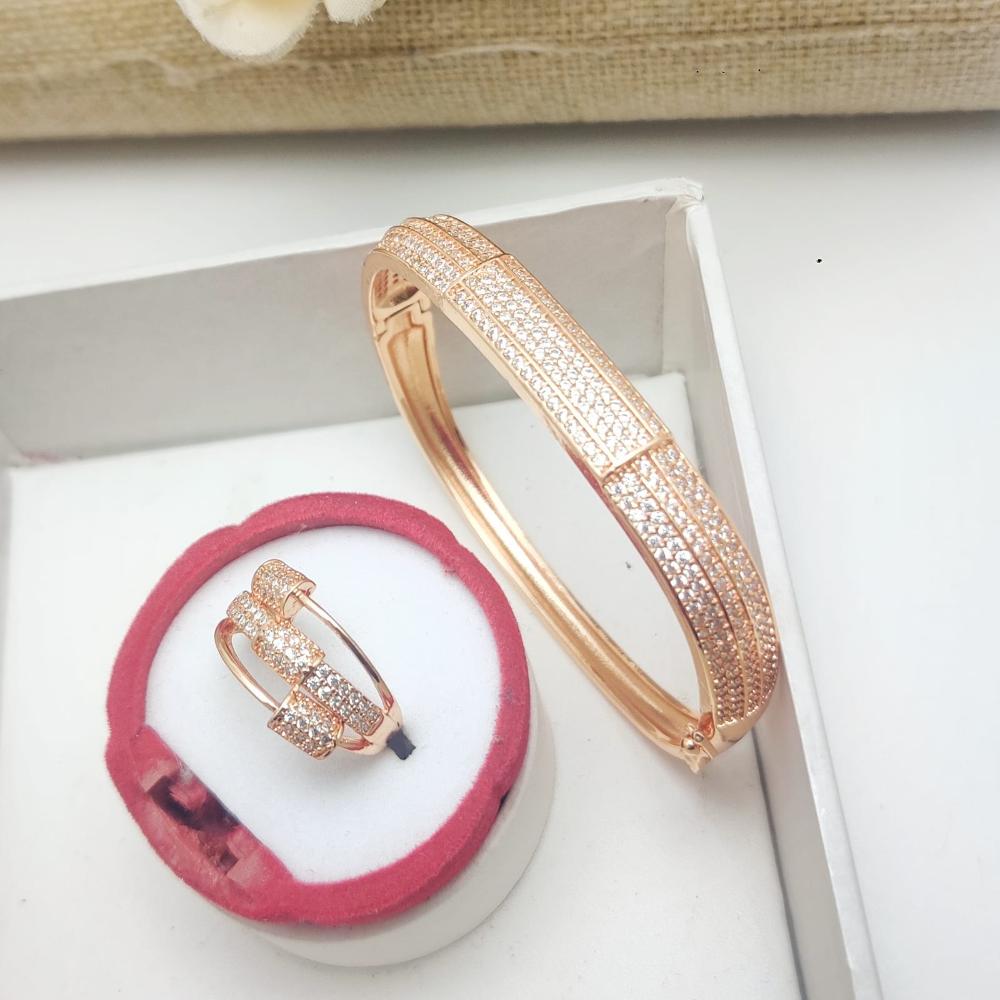 Aamrapali Partywear Austrian Stone Bracelet With Ring 