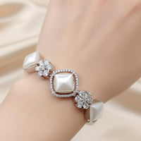 Aamrapali Royal American Diamond And Pearl Bracelet