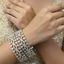 Aamrapali Elegant Rhodium Finish American Diamond Bangles Set  