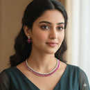 Aamrapali Shimmer Crystal Stone Necklace Set