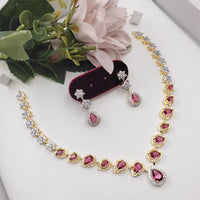 Aamrapali Sparkling American Daimond Neckalce Set  