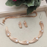 Aamrapali Sparkling American Daimond Neckalce Set  