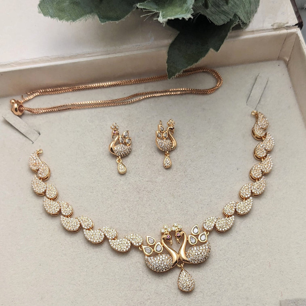 Aamrapali Shimmer Austrian Stone Necklace Set