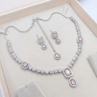 Aamrapali Sparkling American Daimond Neckalce Set