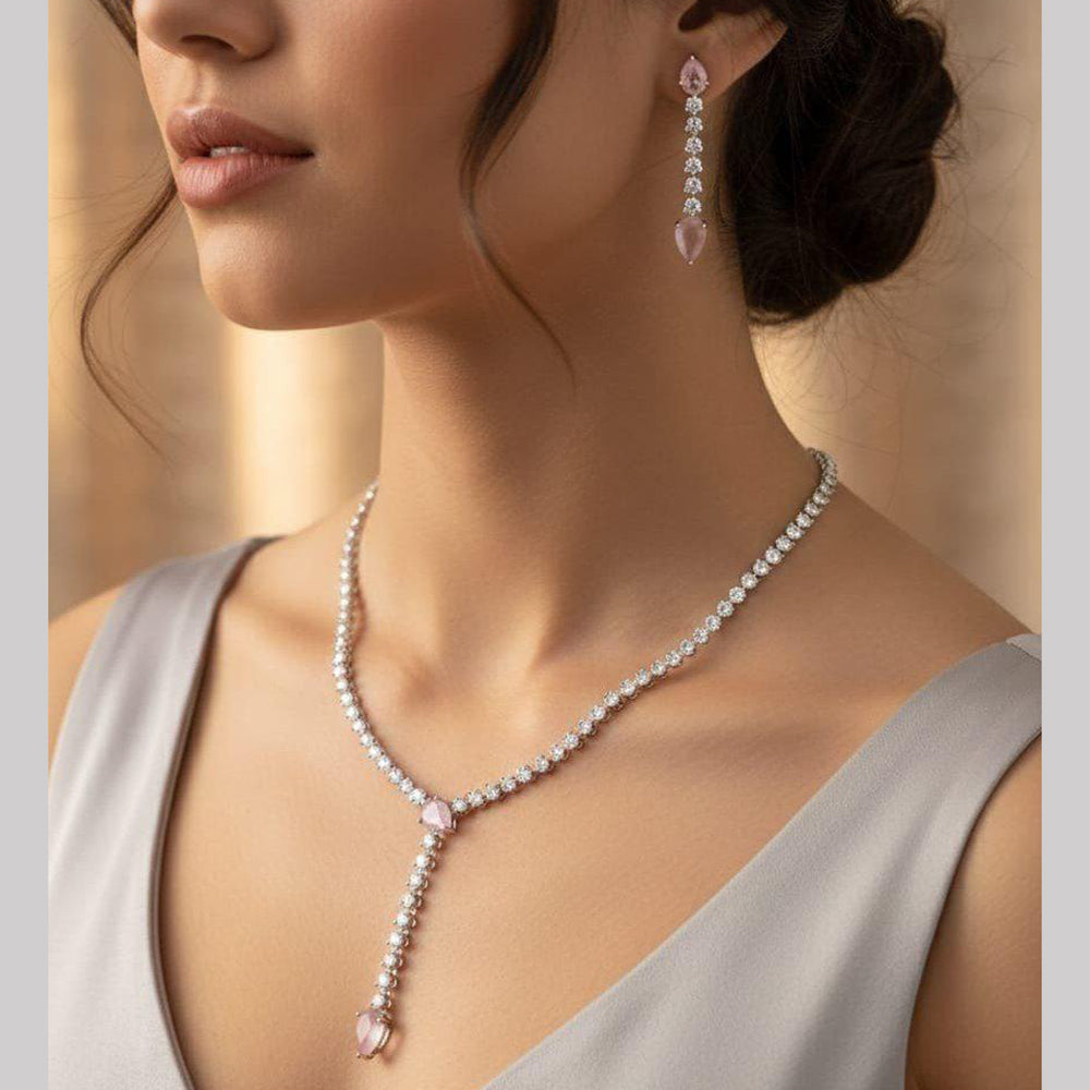 Aamrapali Sparkling American Daimond Neckalce Set