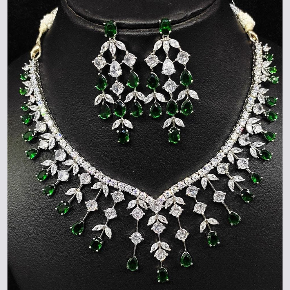 Aamrapali Sparkling American Daimond Neckalce Set  