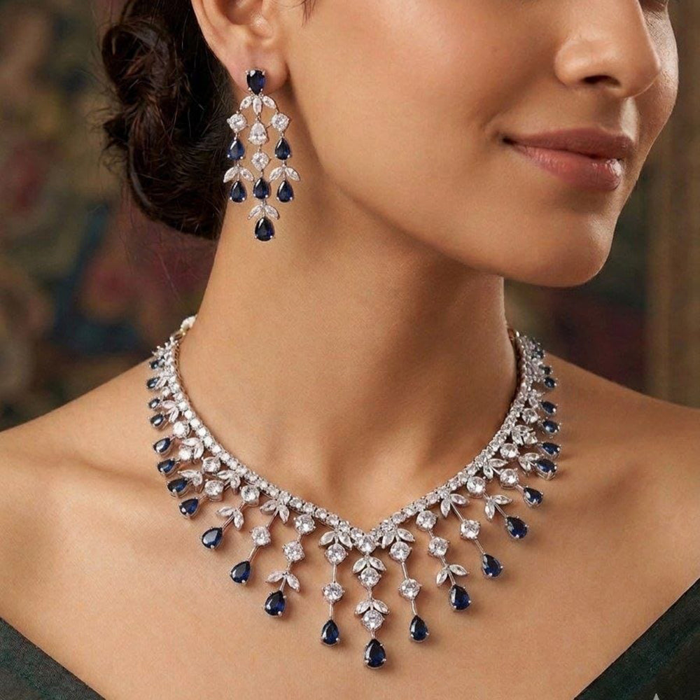 Aamrapali Sparkling American Daimond Neckalce Set