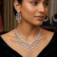 Aamrapali Sparkling American Daimond Neckalce Set