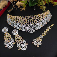 Aamrapali Exclusive American Daimond Choker Necklace Set