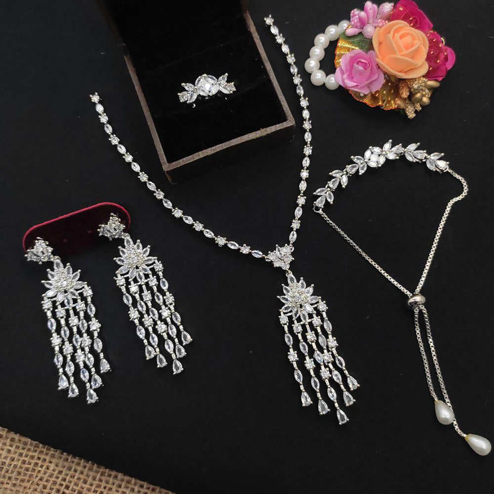 Aamrapali Dazzling American Diamond Combo Set