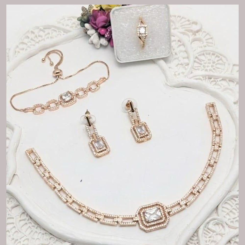 Aamrapali Dazzling American Diamond Combo Set