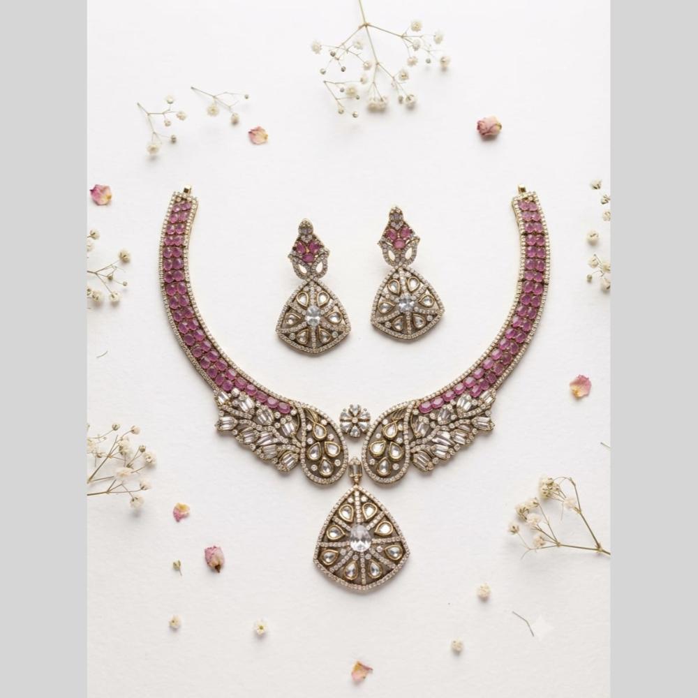 Aamrapali Sparkling American Daimond Neckalce Set