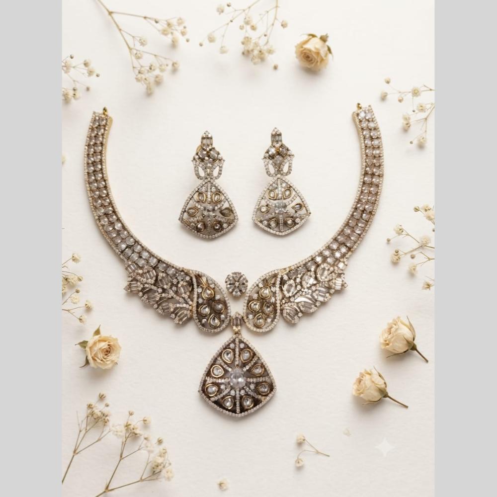 Aamrapali Sparkling American Daimond Neckalce Set