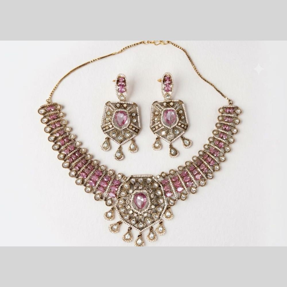 Aamrapali Sparkling American Daimond Neckalce Set