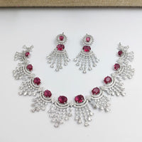Aamrapali Sparkling American Daimond Neckalce Set
