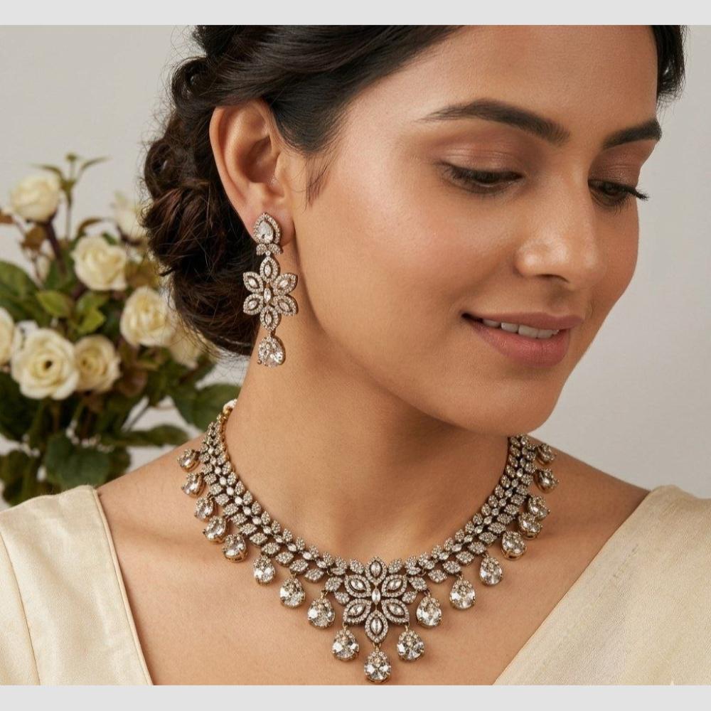 Aamrapali Elegant American Daimond Necklace Set