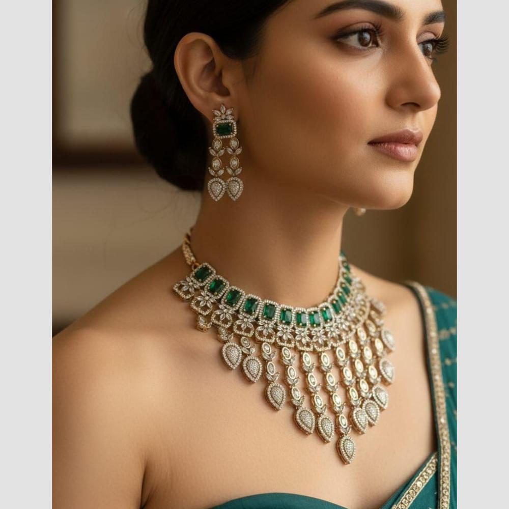 Aamrapali Elegant American Daimond Necklace Set