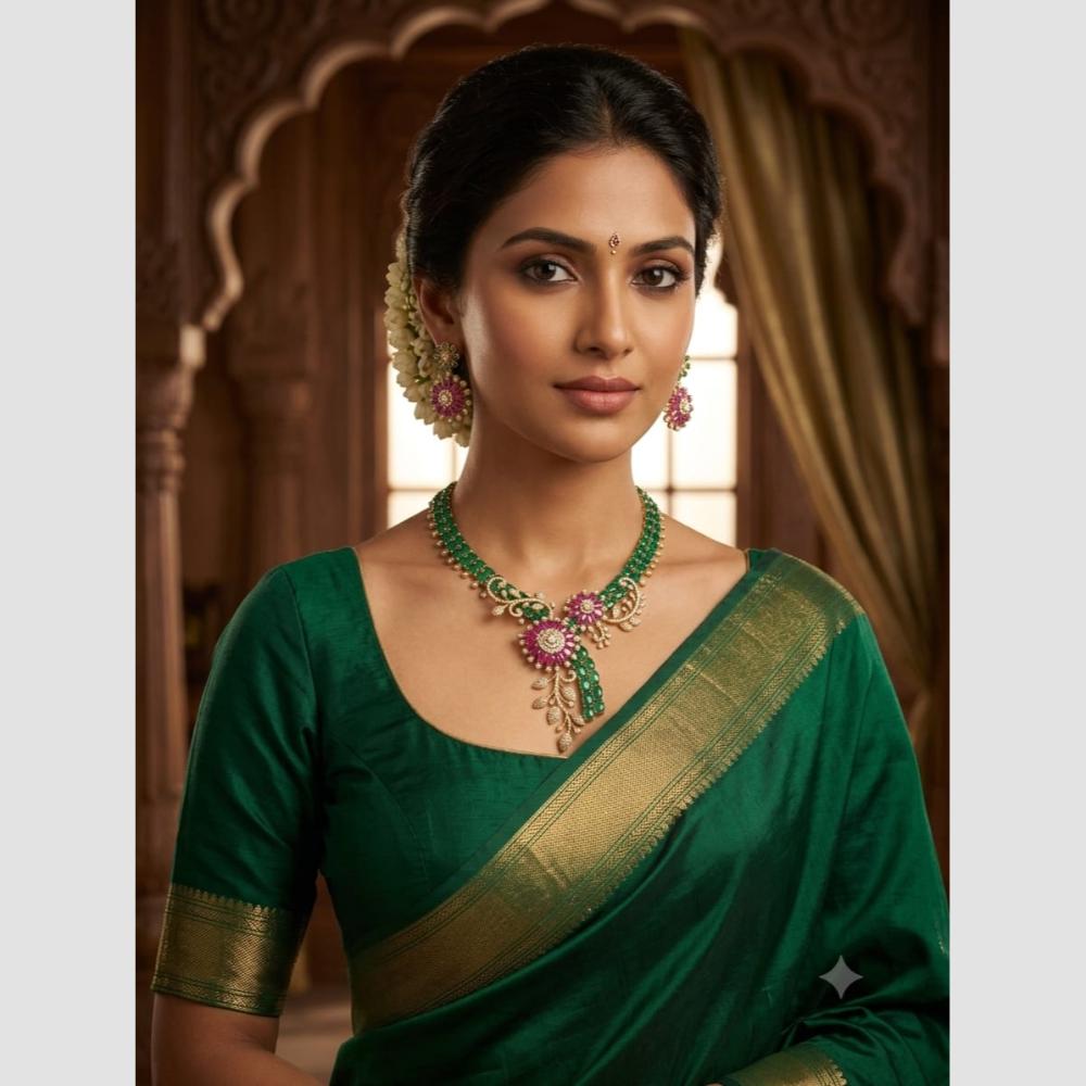 Aamrapali Elegant American Daimond Necklace Set