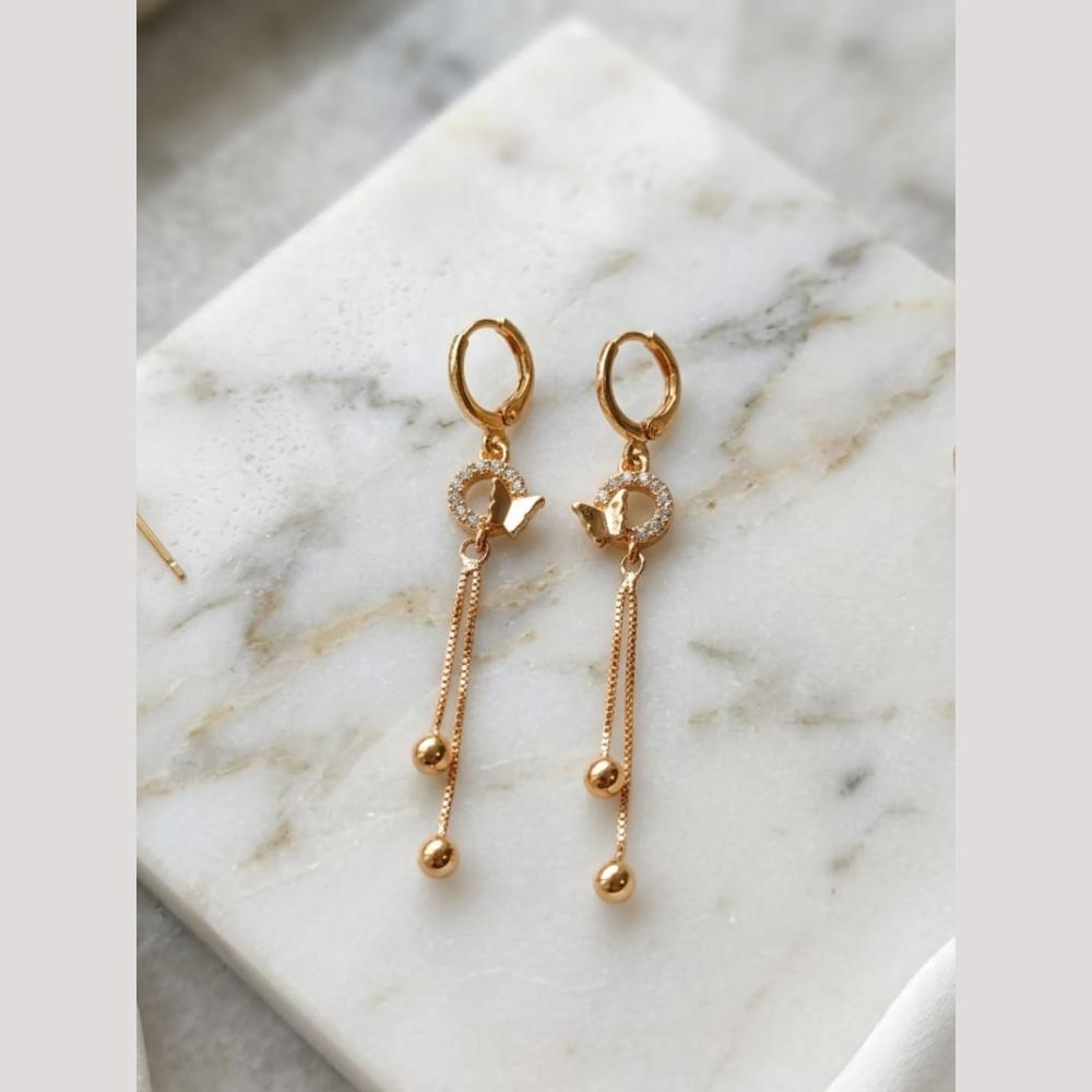 Aamrapali Modern Minimalist Austrian Stone Dangler Bali Earrings