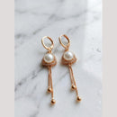 Aamrapali Modern Minimalist Austrian Stone And Pearl Dangler Bali Earrings