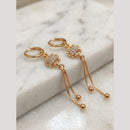 Aamrapali Modern Minimalist Austrian Stone Dangler Bali Earrings