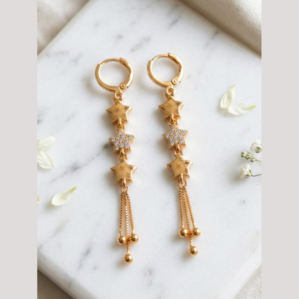 Aamrapali Modern Minimalist Austrian Stone Dangler Bali Earrings
