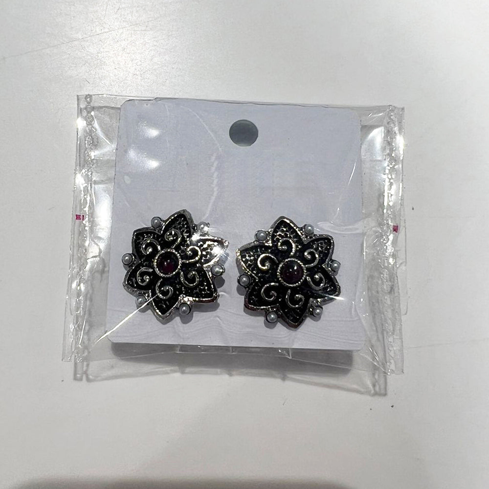 Shrisha Oxidised Plated  Stud Earrings