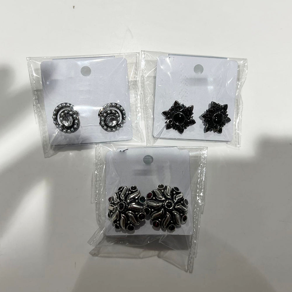 Shrisha Oxidised Plated  Stud Earrings (Assorted Design)