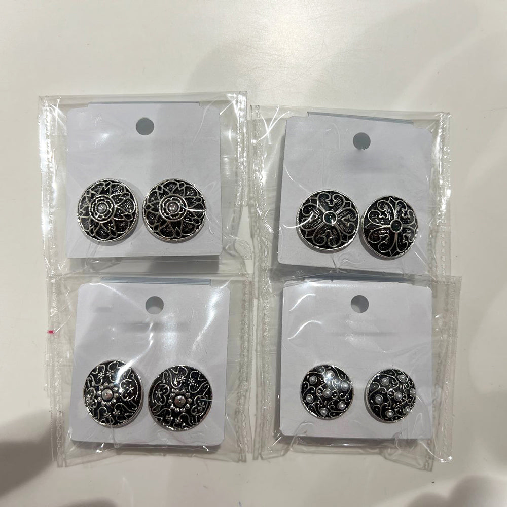 Shrisha Oxidised Plated  Stud Earrings (Assorted Design)