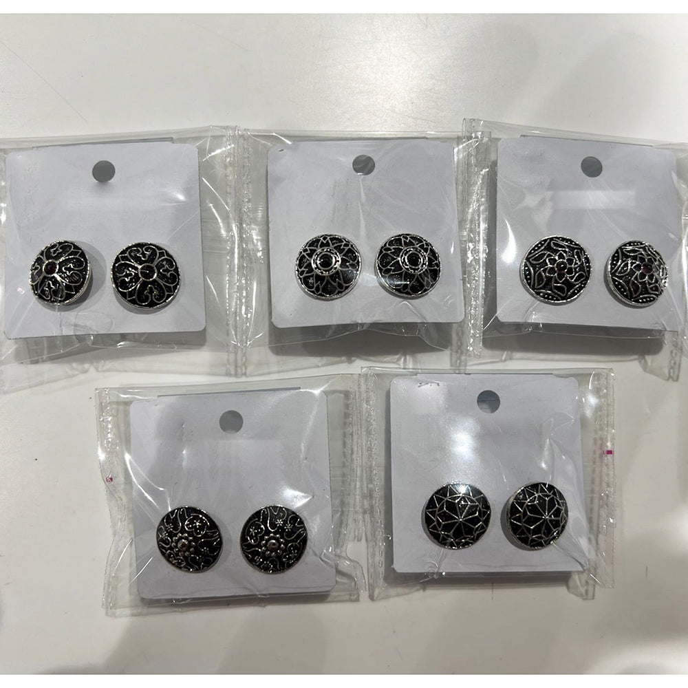 Shrisha Oxidised Plated  Stud Earrings (Assorted Design)