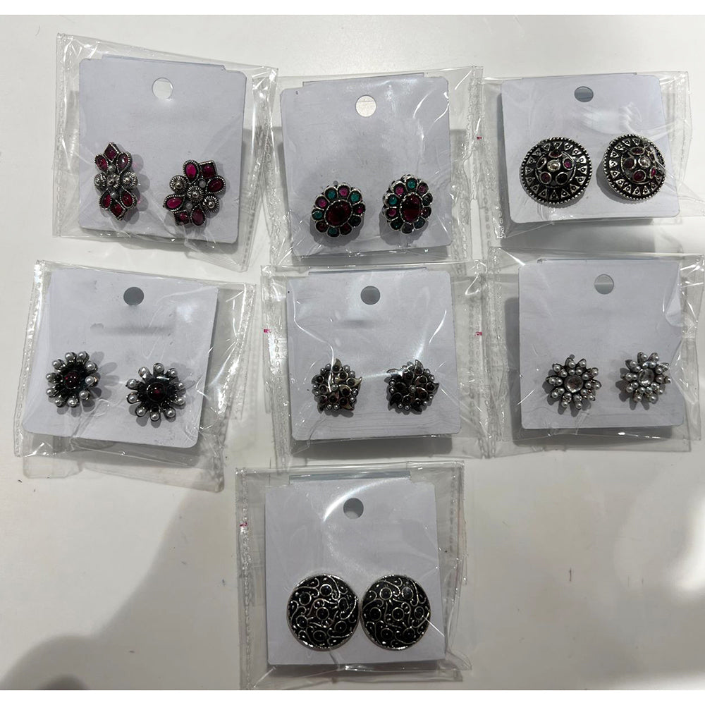 Shrisha Oxidised Plated  Stud Earrings (Assorted Design)
