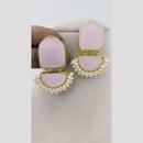 Marudhar Creations Luxe Crescent Pearl Earrings