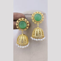 Marudhar Creations Ethereal Lattice Pearl Jhumkas