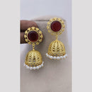 Marudhar Creations Ethereal Lattice Pearl Jhumkas