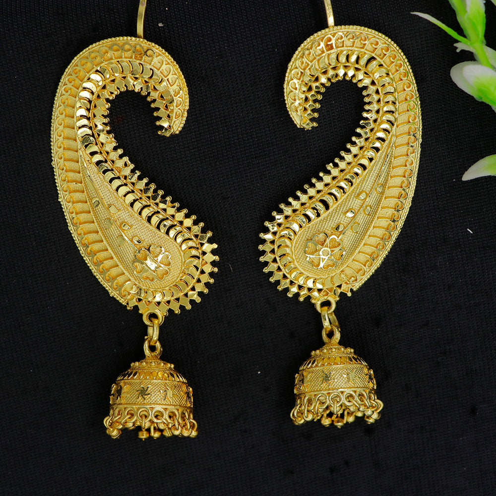 Mahavir DIY Gold Plated Traditional Earcuff Jhumki Earrings (Pack of 24)