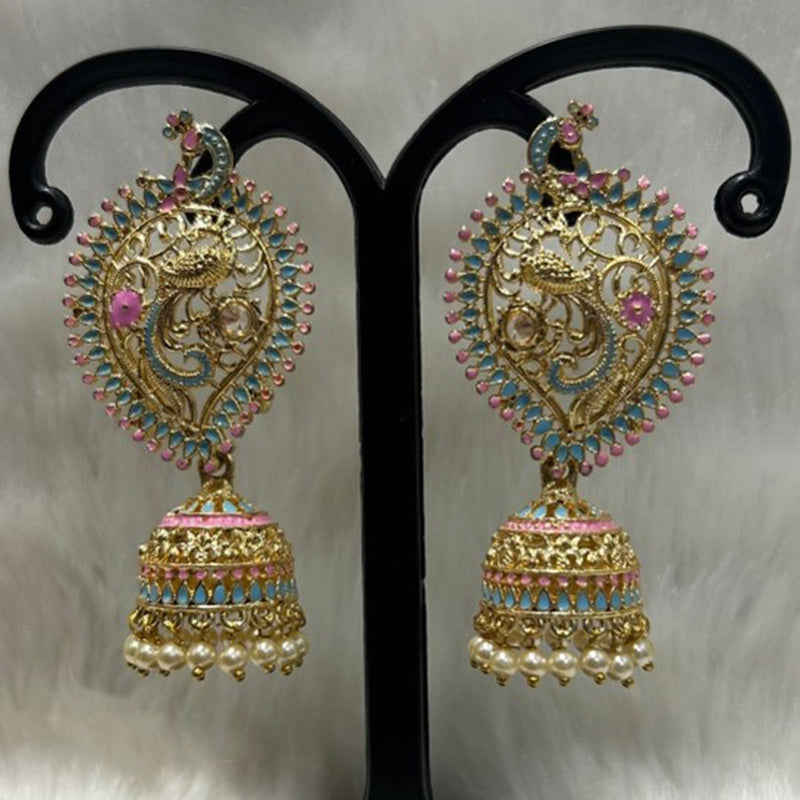 Infinity Jewels Gold Plated Jhumki Earrings