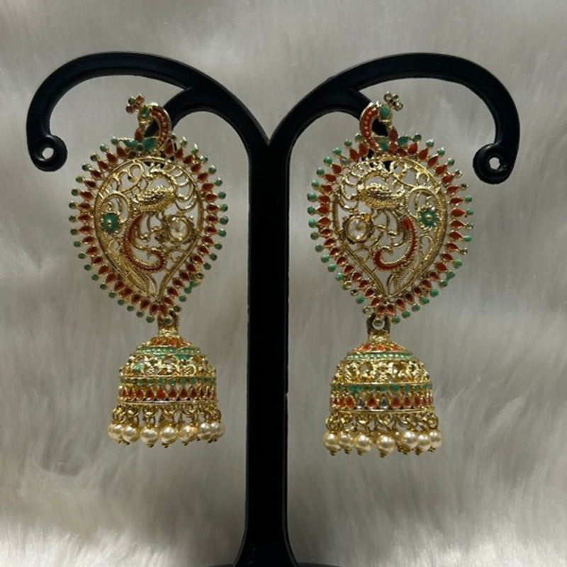 Infinity Jewels Gold Plated Jhumki Earrings